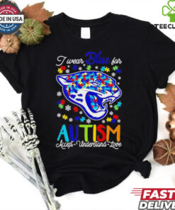 Jacksonville Jaguars I wear blue for Autism accept understand love T shirt