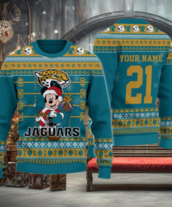 Jacksonville Jaguars Mickey Mouse Santa Ugly Christmas Sweater