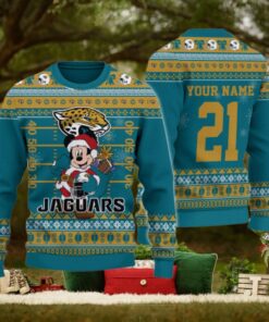 Jacksonville Jaguars Mickey Mouse Santa Ugly Christmas Sweater