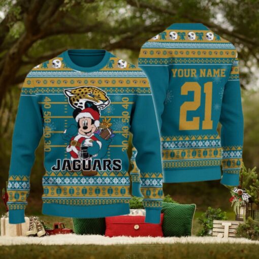 Jacksonville Jaguars Mickey Mouse Santa Ugly Christmas Sweater