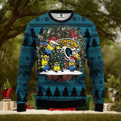 Jacksonville Jaguars Minion Christmas Ugly Sweater