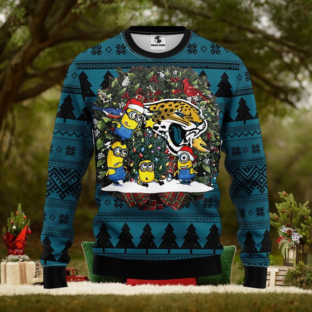 Jacksonville Jaguars Minion Christmas Ugly Sweater Jacksonville Jaguars Minion Christmas Ugly Sweater