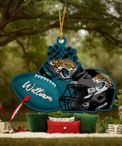 Jacksonville Jaguars NFL Custom Name Rugby Ball Helmet Custom Shape Christmas Ornament