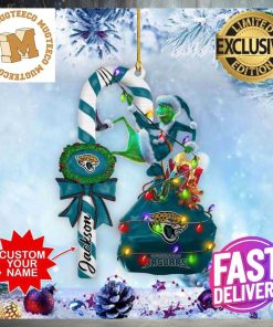 Jacksonville Jaguars NFL Grinch Candy Cane Personalized Xmas Gifts Christmas Tree Decorations Ornament_70323583 1