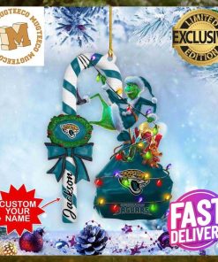 Jacksonville Jaguars NFL Grinch Candy Cane Personalized Xmas Gifts Christmas Tree Decorations Ornament_70323583 1