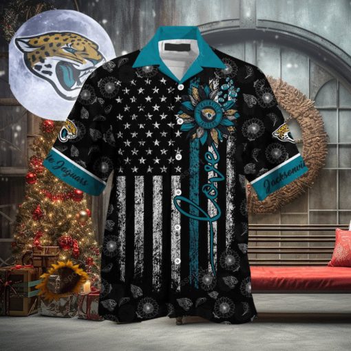 Jacksonville Jaguars NFL Hawaii Shirt Sunflower Custom Your Nickname,Kids Name For Men Women