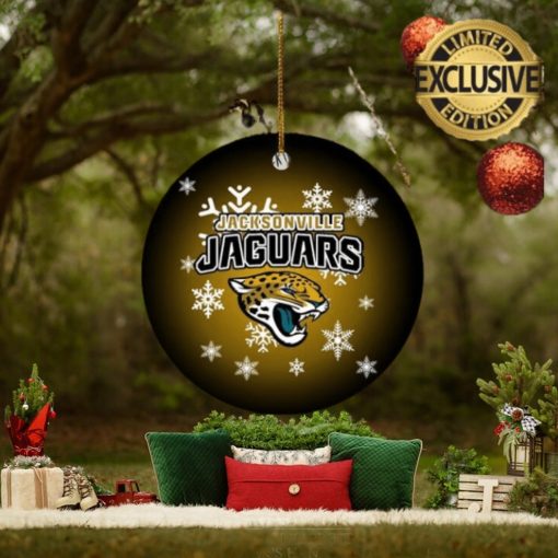Jacksonville Jaguars NFL Merry Christmas Personalized 2023 Christmas Ceramic Ornament