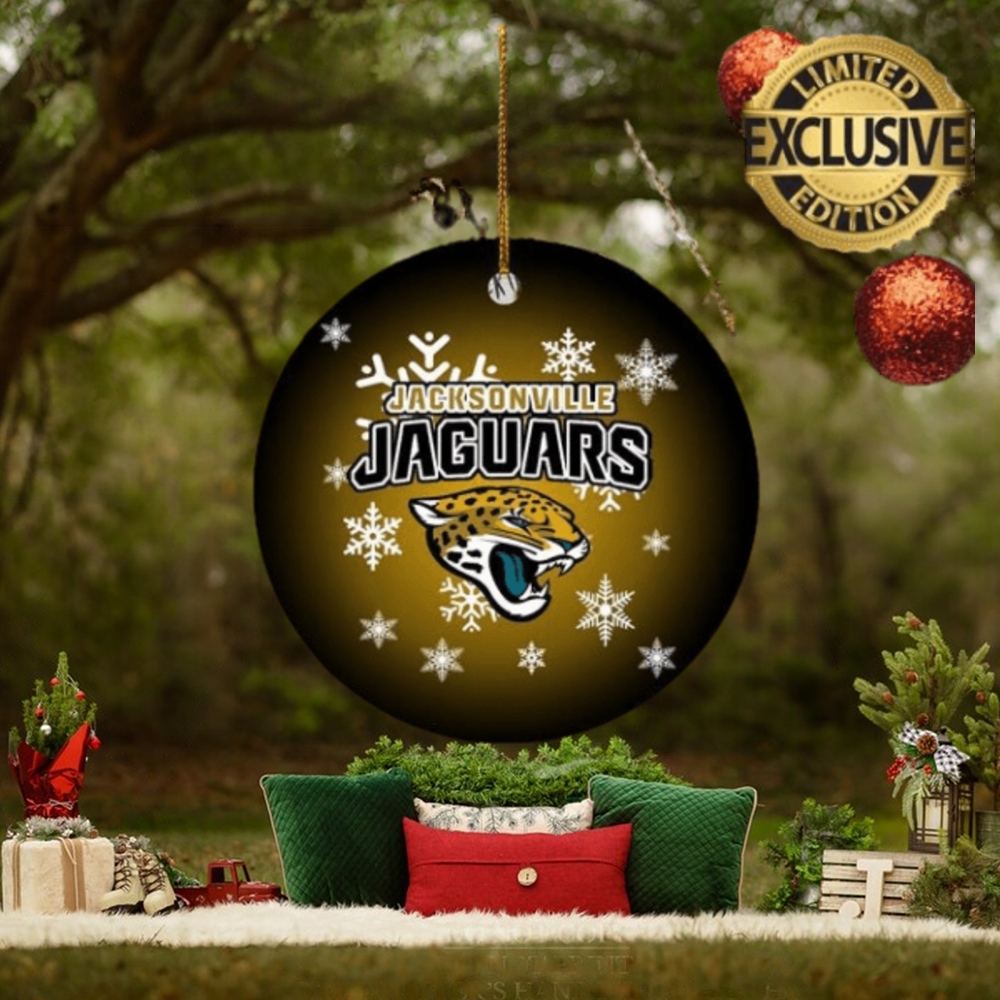 Jacksonville Jaguars: Football Snowman Ornament 