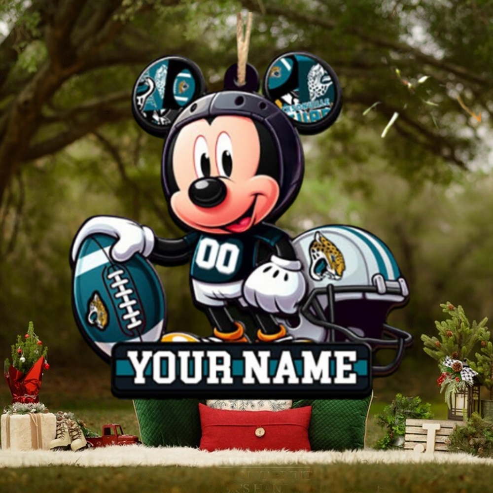 Jacksonville Jaguars NFL Mickey Disney Christmas Ornament Jacksonville Jaguars NFL Mickey Disney Christmas Ornament