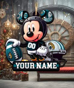 Jacksonville Jaguars NFL Mickey Disney Christmas Ornament