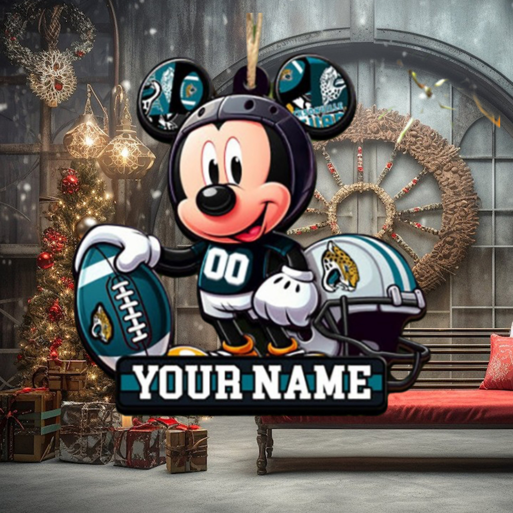 Jacksonville Jaguars NFL Mickey Disney Christmas Ornament Jacksonville Jaguars NFL Mickey Disney Christmas Ornament