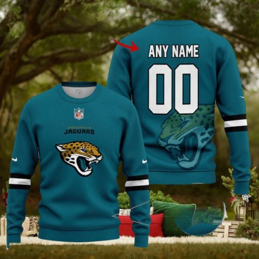 Jacksonville Jaguars NFL New Ugly Christmas Sweater For Fans Custom Number And Name