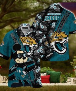 Jacksonville Jaguars NFL Summer Hawaii Shirt Mickey And Floral Pattern For Sports Fans