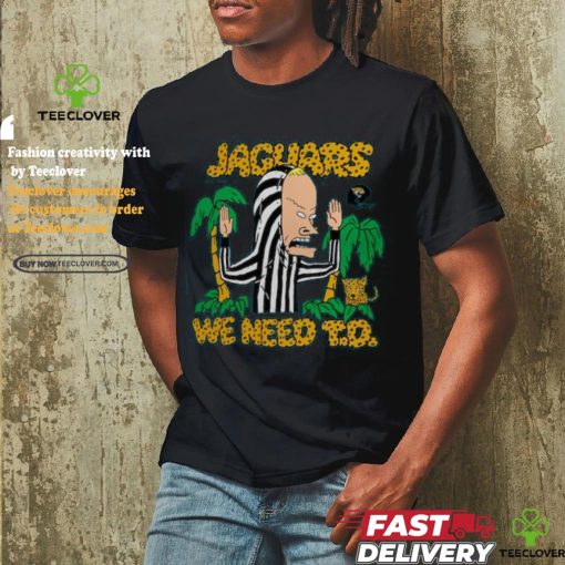 Jacksonville Jaguars NFL x Homage x Beavis and Butt Head Unisex Tri Blend T Shirt