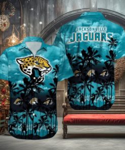 Jacksonville Jaguars Palm Tree Design NFL Hawaiian Shirt, Jacksonville Jaguars Apparel