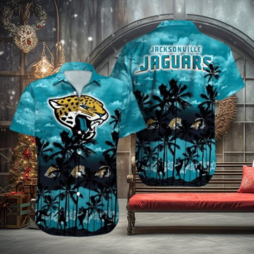 Jacksonville Jaguars Palm Tree Design NFL Hawaiian Shirt, Jacksonville Jaguars Apparel