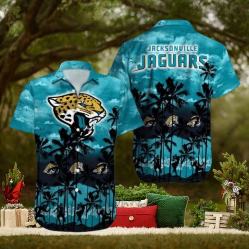 Jacksonville Jaguars Palm Tree Design NFL Hawaiian Shirt, Jacksonville Jaguars Apparel