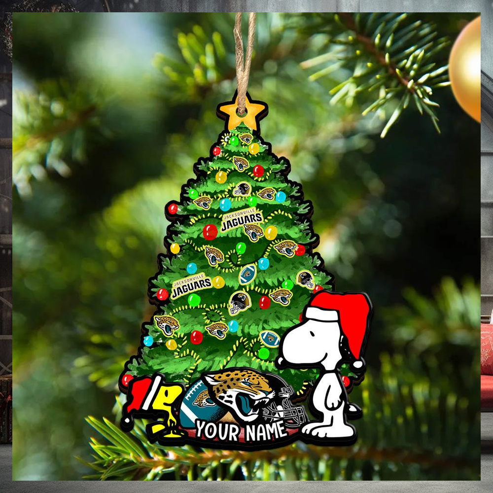 Jacksonville Jaguars Personalized Your Name Snoopy And Peanut Ornament Christmas Gifts For NFL Fans SP161023143ID03 Jacksonville Jaguars Personalized Your Name Snoopy And Peanut Ornament Christmas Gifts For NFL Fans SP161023143ID03