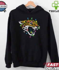 Jacksonville Jaguars Primary Logo Holiday Lights T Shirt