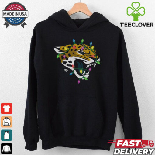 Jacksonville Jaguars Primary Logo Holiday Lights T Shirt