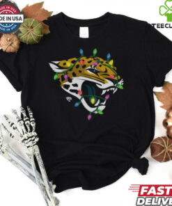 Jacksonville Jaguars Primary Logo Holiday Lights T Shirt