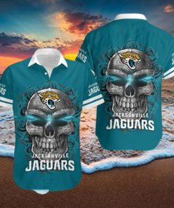 Jacksonville Jaguars Skull Carved Halloween Hawaiian Shirt Gift Men Women