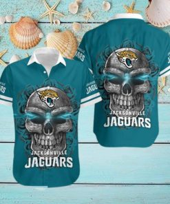Jacksonville Jaguars Skull Carved Halloween Hawaiian Shirt Gift Men Women