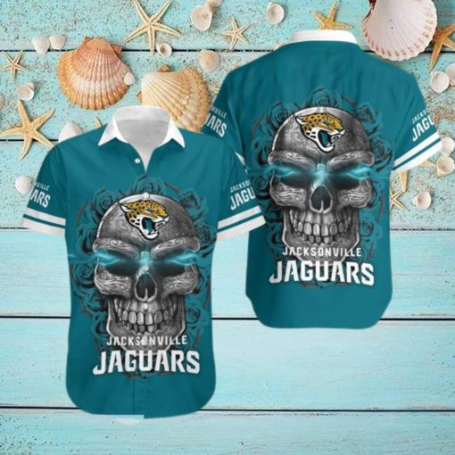 Jacksonville Jaguars Skull Carved Halloween Hawaiian Shirt Gift Men Women