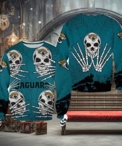 Jacksonville Jaguars Skull Hallowen Caspar Halloween Ugly Sweater For Men And Women Gift Christmas