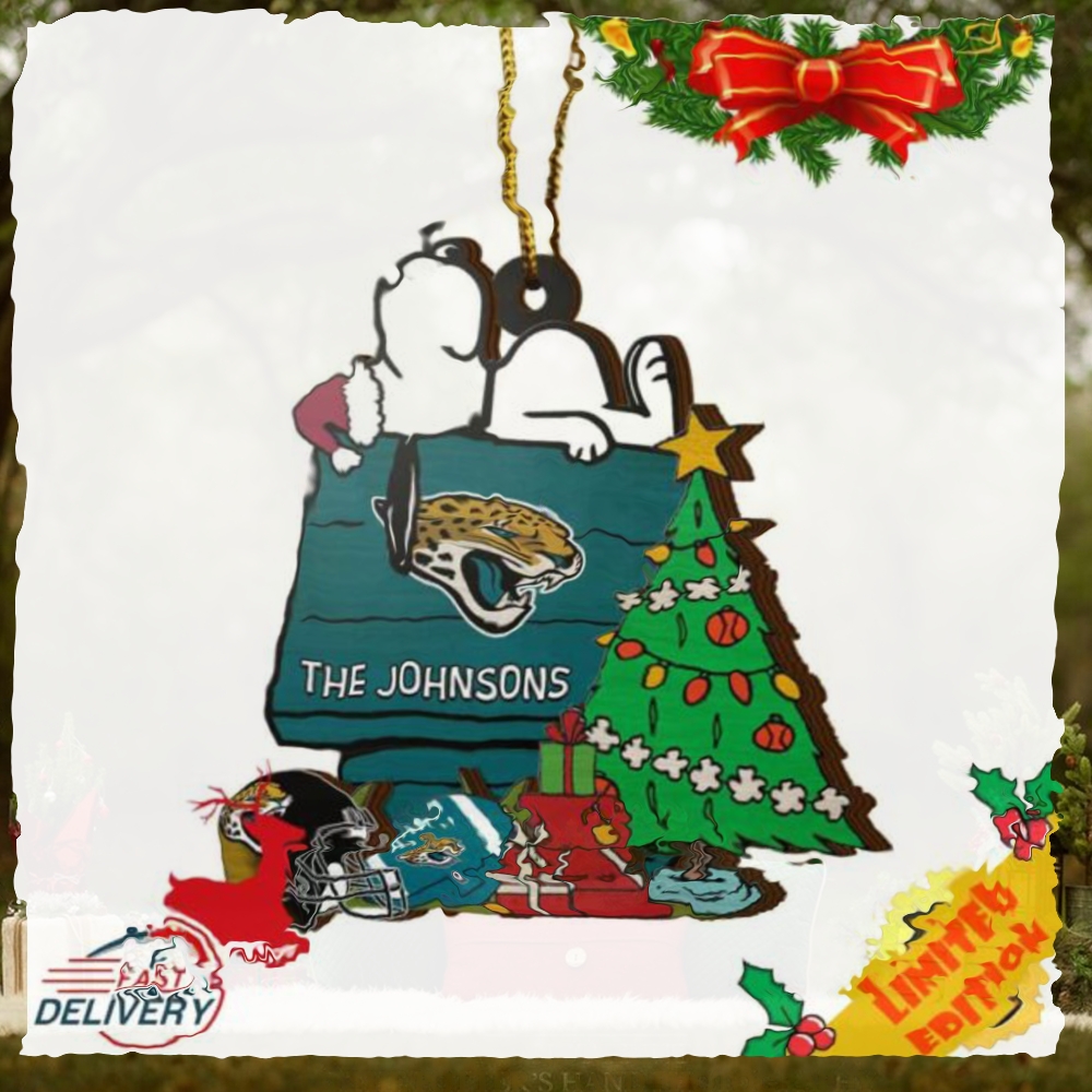 Jacksonville Jaguars Snoopy NFL Sport Ornament Custom Name