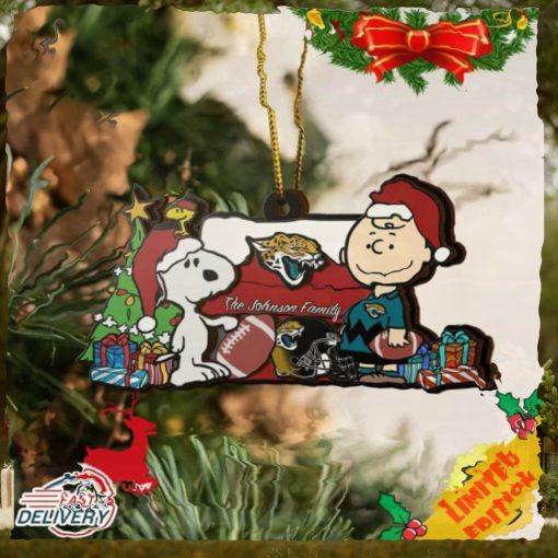Jacksonville Jaguars Snoopy NFL Sport Ornament Custom Your Family Name