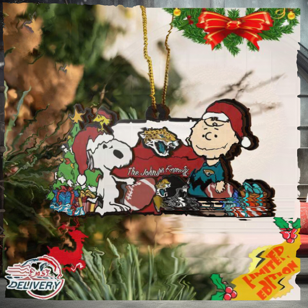 Jacksonville Jaguars Snoopy NFL Sport Ornament Custom Your Family Name Jacksonville Jaguars Snoopy NFL Sport Ornament Custom Your Family Name