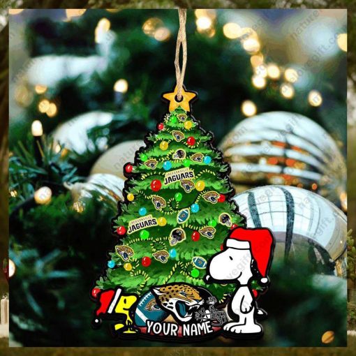 Jacksonville Jaguars Snoopy Peanuts Custom Christmas Ornament Xmas Tree Decorations