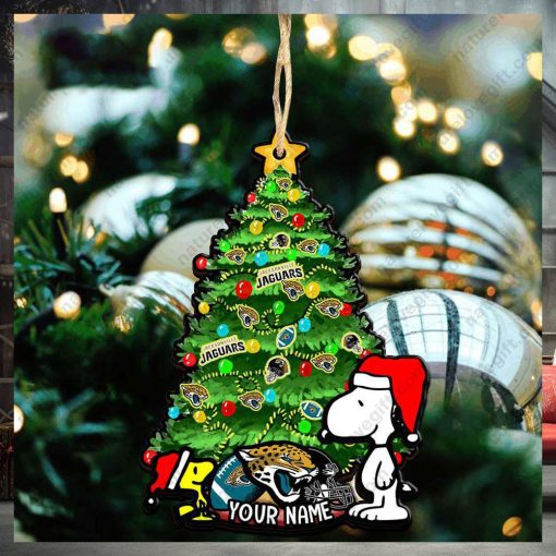 Jacksonville Jaguars Snoopy Peanuts Custom Christmas Ornament Xmas Tree Decorations