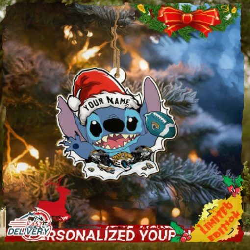 Jacksonville Jaguars Stitch Ornament NFL Christmas With Stitch Ornament