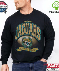 Jacksonville Jaguars Stoney Clover Lane x '47 Black Glitter Rocker Retro Tubular T Shirt