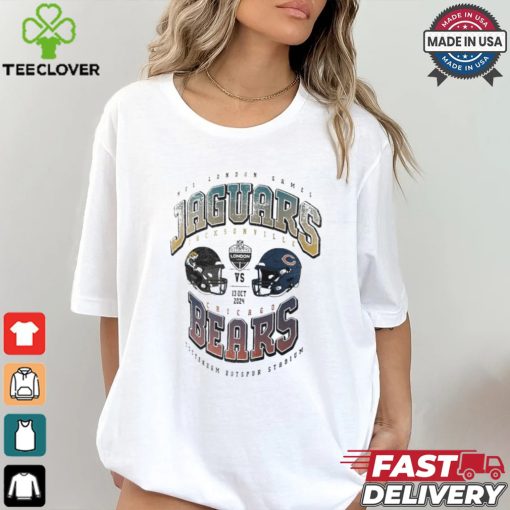 Jacksonville Jaguars vs. Chicago Bears 2024 NFL London Games Gridiron Showdown helmet shirt