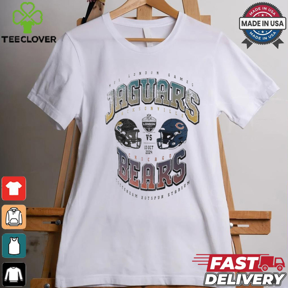 Jacksonville Jaguars vs. Chicago Bears 2024 NFL London Games Gridiron Showdown helmet shirt Jacksonville Jaguars vs. Chicago Bears 2024 NFL London Games Gridiron Showdown helmet shirt