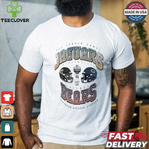 Jacksonville Jaguars vs. Chicago Bears 2024 NFL London Games Gridiron Showdown helmet shirt