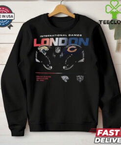 Jacksonville Jaguars vs. Chicago Bears Nike Black International Games London 2024 T Shirt