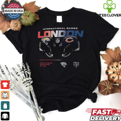 Jacksonville Jaguars vs. Chicago Bears Nike Black International Games London 2024 T Shirt