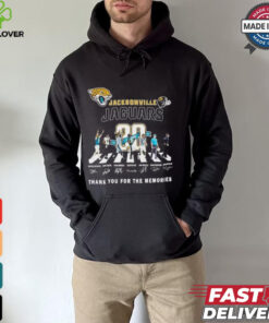 Jacksonville Jaguars walking across thank you for the memories signatures Shirt
