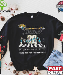 Jacksonville Jaguars walking across thank you for the memories signatures Shirt