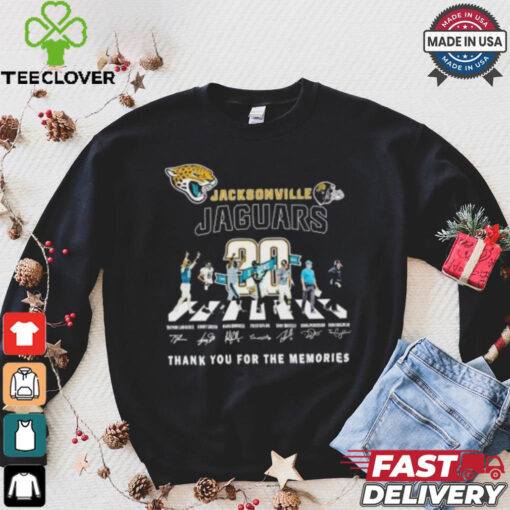 Jacksonville Jaguars walking across thank you for the memories signatures Shirt