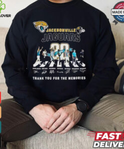 Jacksonville Jaguars walking across thank you for the memories signatures Shirt