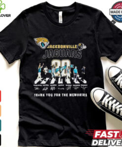 Jacksonville Jaguars walking across thank you for the memories signatures Shirt
