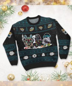 Jacksonville JaguarsI Star Wars Ugly Christmas Sweater Sweatshirt Holiday Party 2021 Plus Size Darth Vader Boba Fett Stormtrooper