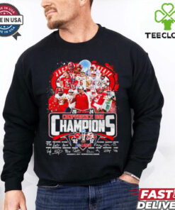 Jacksonville State Gamecocks 2024 Conference USA Champions 52 12 all team signature shirt