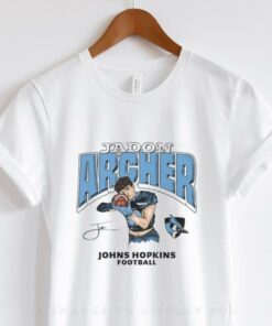 Jadon Archer Johns Hopkins Football Cartoon Signature t hoodie, sweater, longsleeve, shirt v-neck, t-shirt