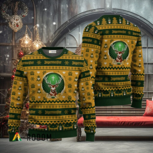 Jagermeister Festive All Over Ugly Sweater